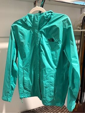 The North Face Women’s Teal Green Hooded Shell Jacket